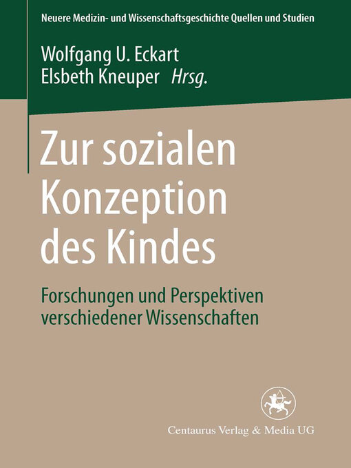 Title details for Zur sozialen Konzeption des Kindes by Wolfgang U. Eckart - Available